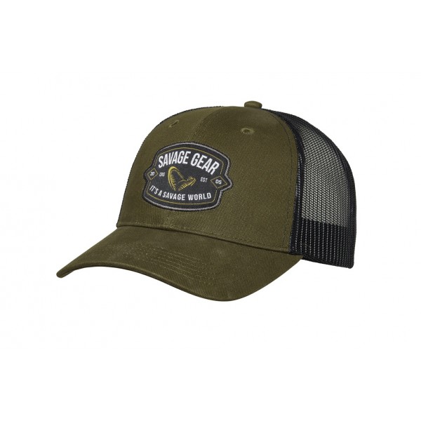 Savage Gear Badge Trucker Green kačket (Kape / Kačketi) - www.eribolov.rs