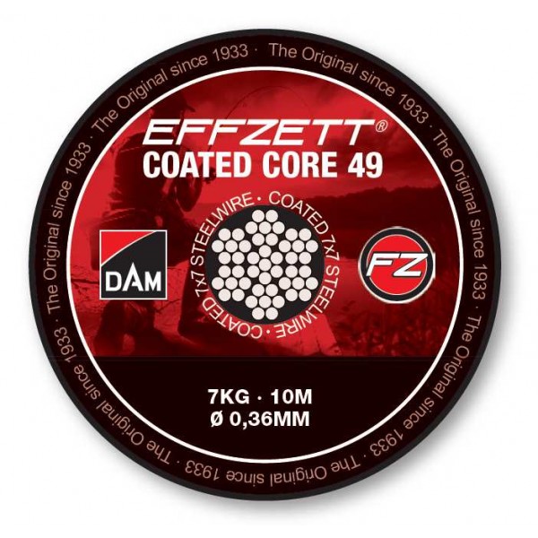 DAM Effzett Coated Core 7x7 sajlica 10m (Virble / Kopče / Sajle) - www.eribolov.rs