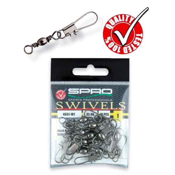 SPRO Barrel virble sa kopčom NEW (10kom) (Virble / Kopče / Sajle) - www.eribolov.rs