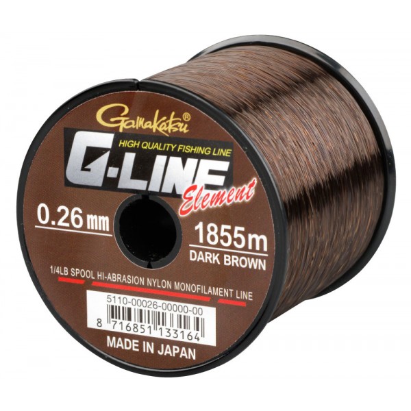 Gamakatsu G-Line Element - Dark Brown (Najloni za pecanje) - www.eribolov.rs