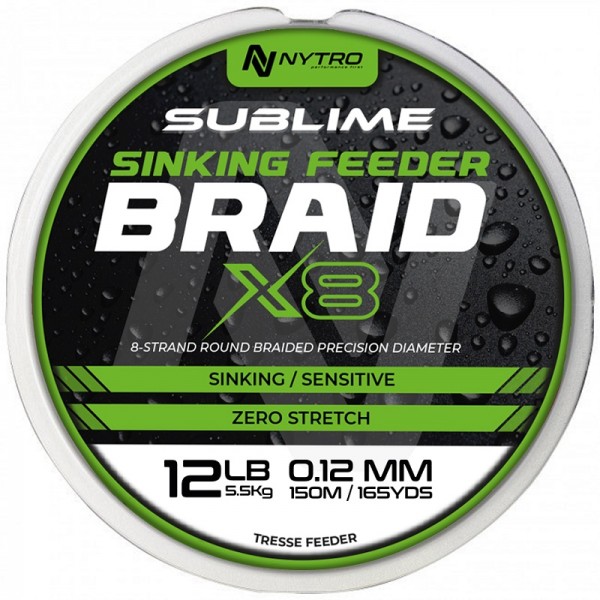 Nytro Sublime X8 Sinking Feeder struna (Upredene strune) - www.eribolov.rs