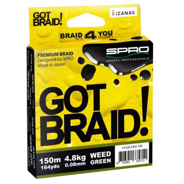 SPRO Got Braid Weed 150m (Upredene strune) - www.eribolov.rs