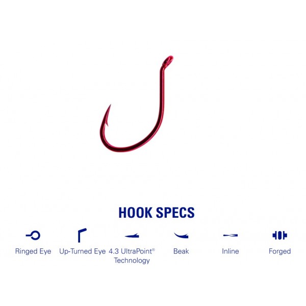 Mustad udice Dropshot 10546NP-RB (Crvena) (Udice Mustad) - www.eribolov.rs
