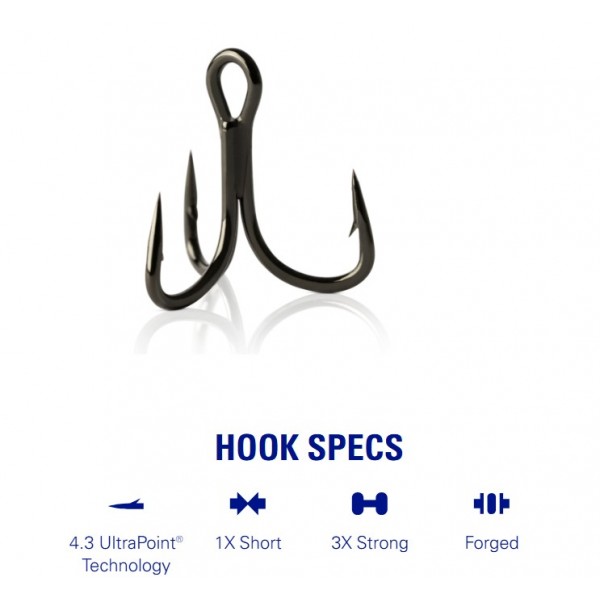 Mustad Trokrake Triple Grip® Hook - 3X Strong TG77NP (Udice Mustad) - www.eribolov.rs