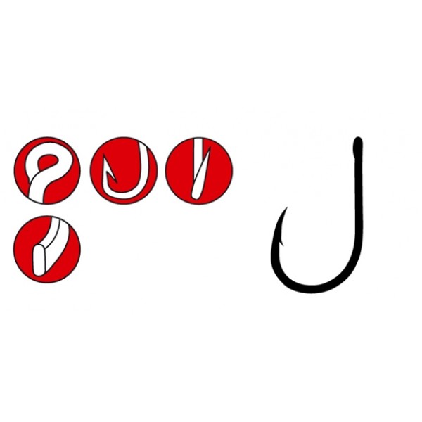 Gamakatsu Hooks LS-3313F (Black) (Fishing Hooks) - www.eribolov.rs