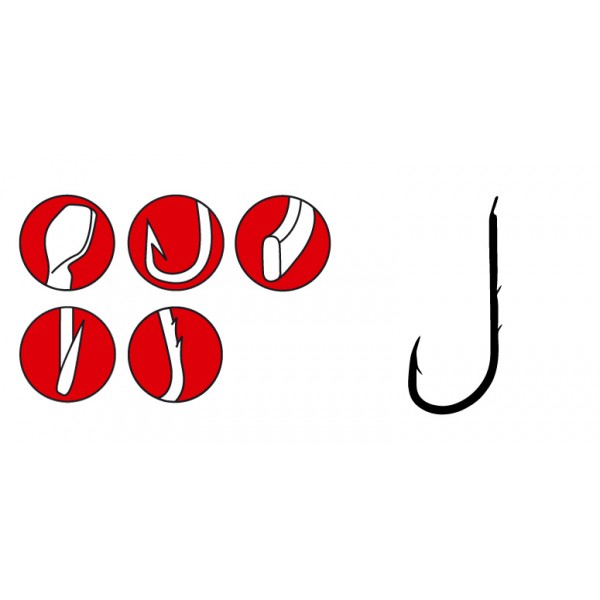 Gamakatsu Hooks LS-5260R (Red) (Fishing Hooks) - www.eribolov.rs