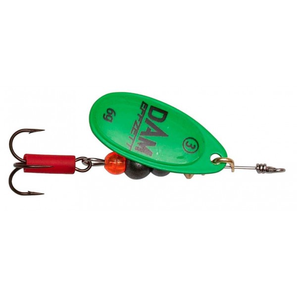 DAM Effzett Fluo Spinner Green (Spinner / Leptir varalice) - www.eribolov.rs
